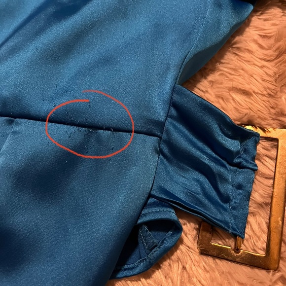 Zara blue satin effects wrap style romper - Picture 11 of 11